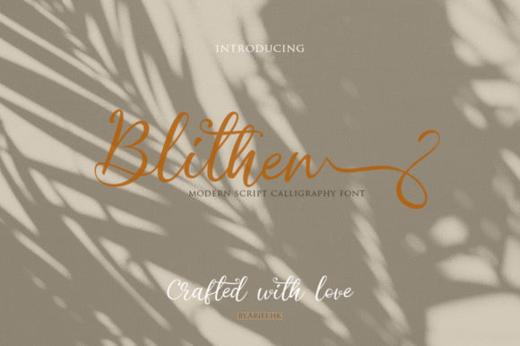 Blithen: A Romantic Script Typeface for Branding