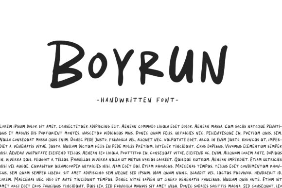 Boyrun: The Handwritten Font for Bold Campaigns