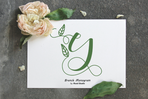 Branch Monogram: A Refined Script Font for Editorial Design