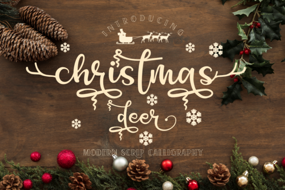Christmas Deer: A Festive Handwritten Font for Business