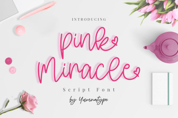 Pink Miracle: A Cute Handwritten Font for Brand Identity