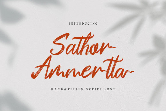 Sathor Ammertta: A Modern Script Font for Editorial Design