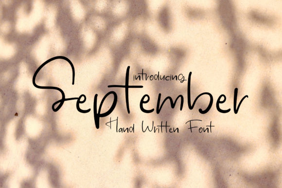 September: A Handwritten Font for Editorial Elegance
